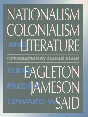 cover image of Nationalism, Colonialism, and Literature